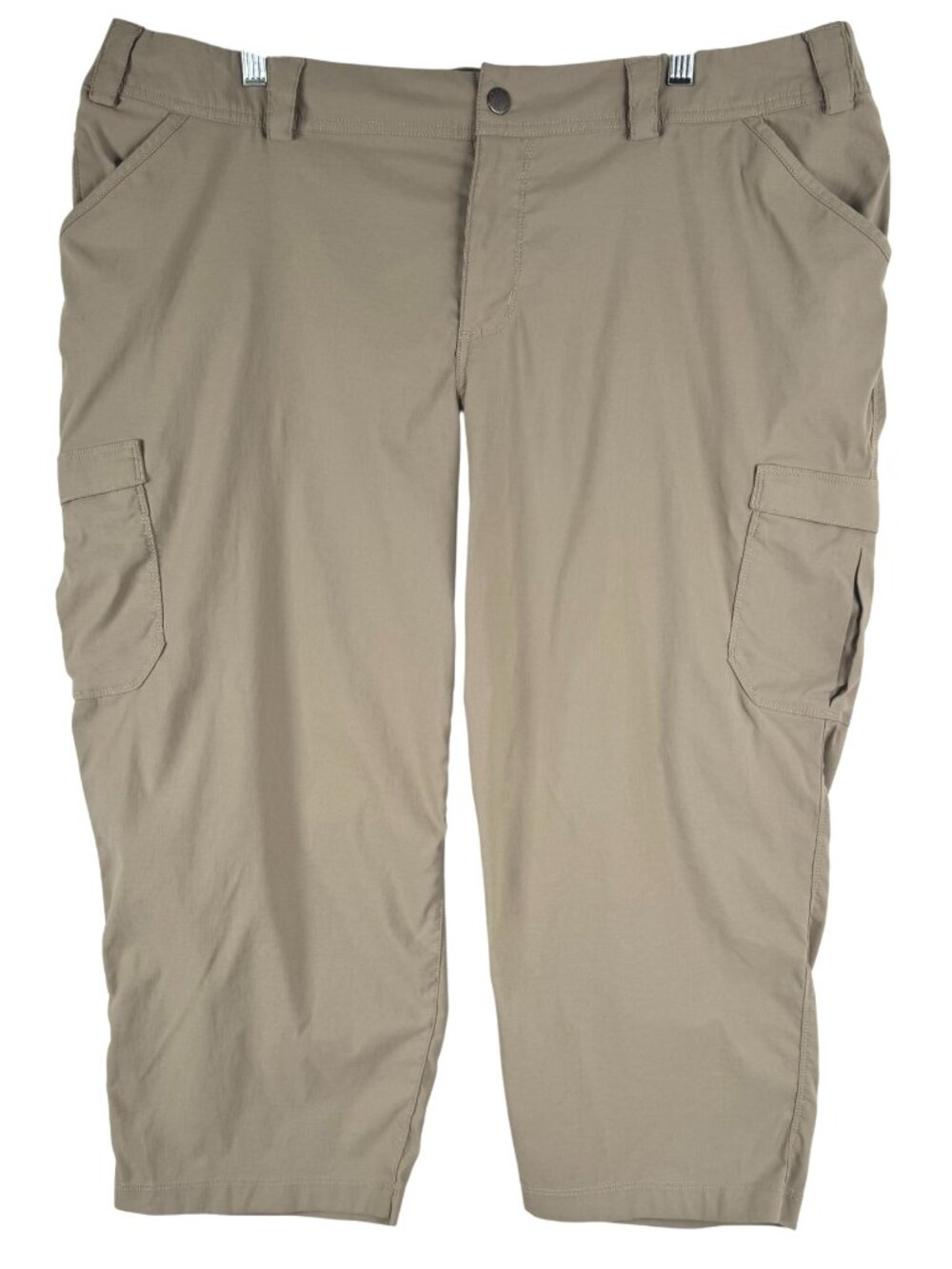 Duluth Trading Dry On The Fly Capri Pants 20W Khaki Stretch Outdoor PT-2858